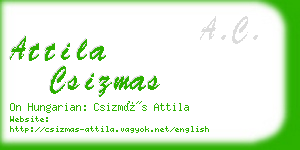 attila csizmas business card